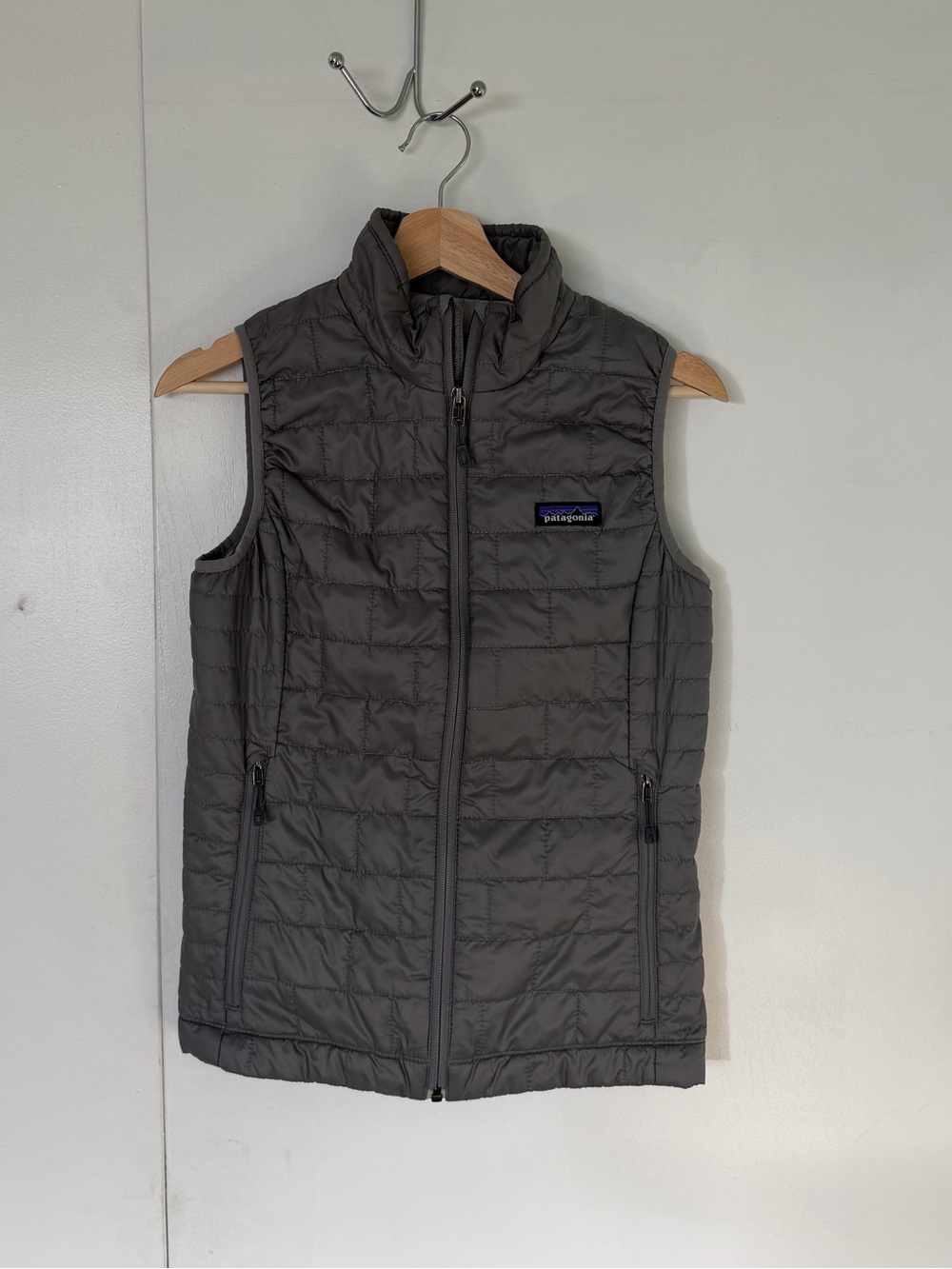 Grey Patagonia nano puff vest